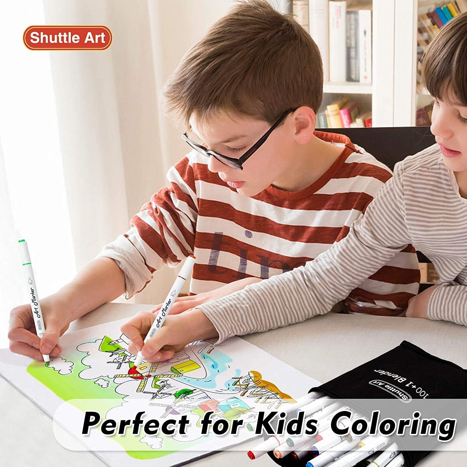 Shuttle Art 101 Colors Dual Tip Alcohol Based Art Markers