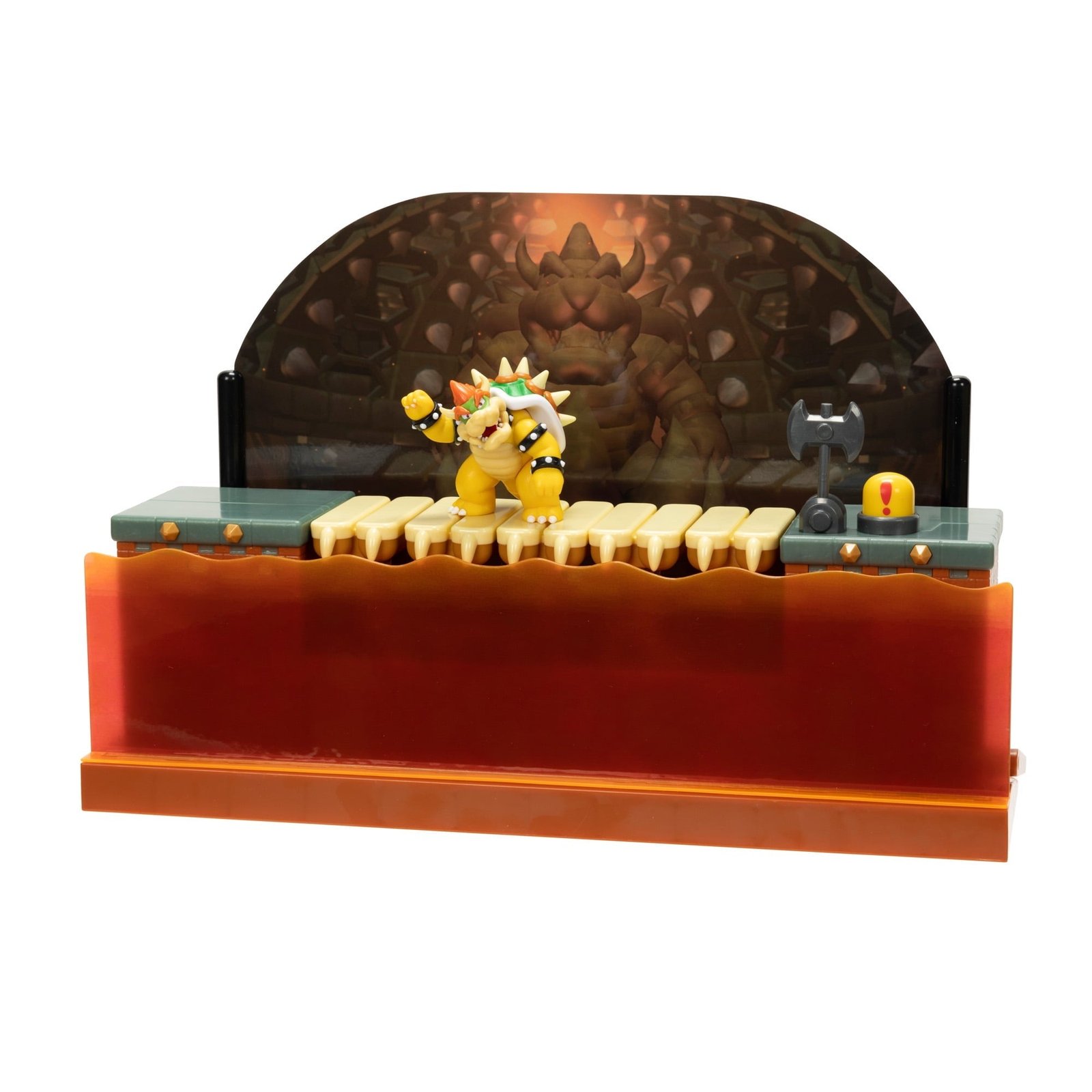 Nintendo 2.5 Inch Deluxe Bowser Battle Playset with Bowser Figure