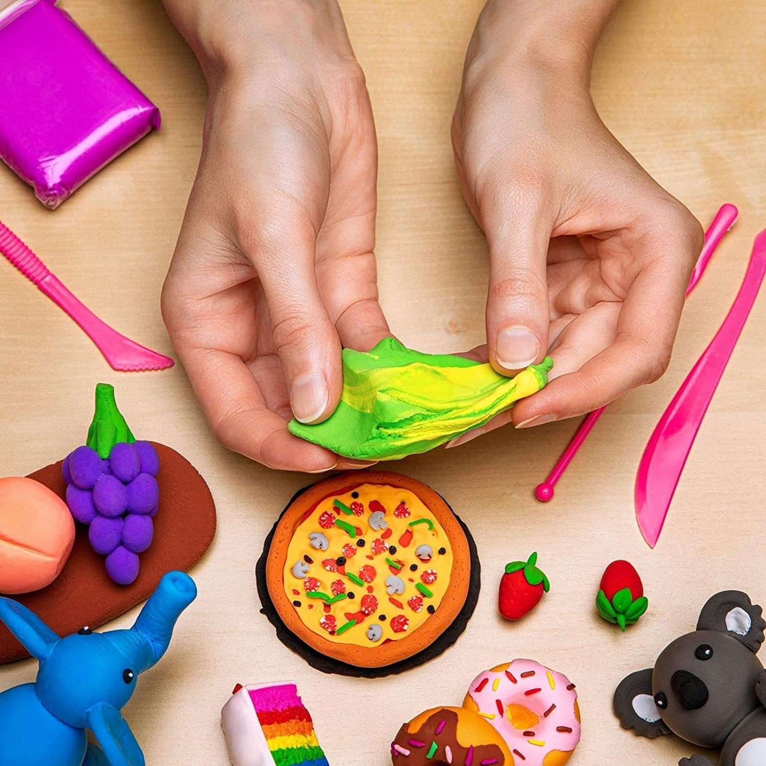 Air Dry Clay for Kids- 36 Colors Super Light Modeling Clay, Magic Foam Clay with 3 Sculpting Tools, Soft Arts Clay Easter Gift for Boys & Girls 4+
