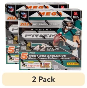 (2 pack) 2024 Panini Prizm Football Trading Cards Mega Box