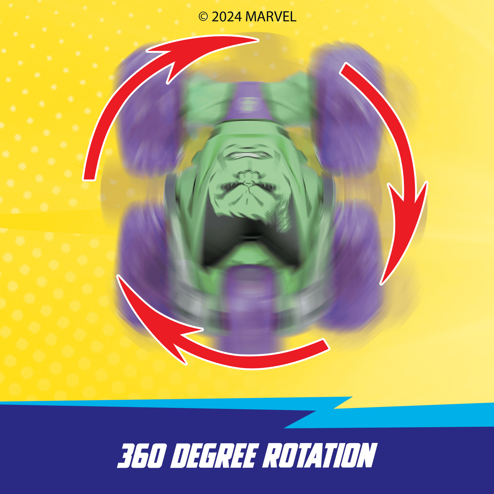 Jada Marvel Hulk Stunt RC Car with 5-Wheel Drift and Turbo USB