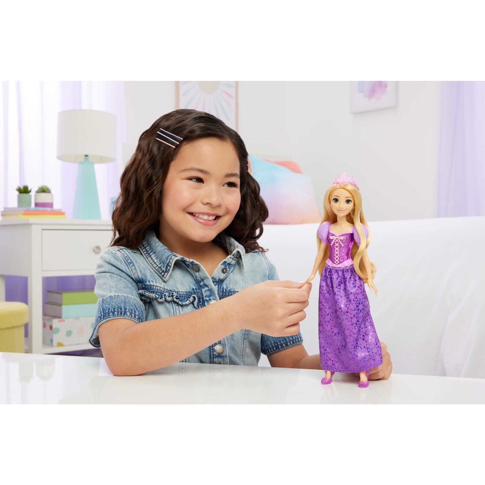 Disney Princess Rapunzel Fashion Doll with Blond Hair, Blue Eyes & Tiara Accessory