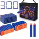 JoyStone 300PCS Refill Darts Bullets with Target Storage Bag, Indoor/Outdoor Use
