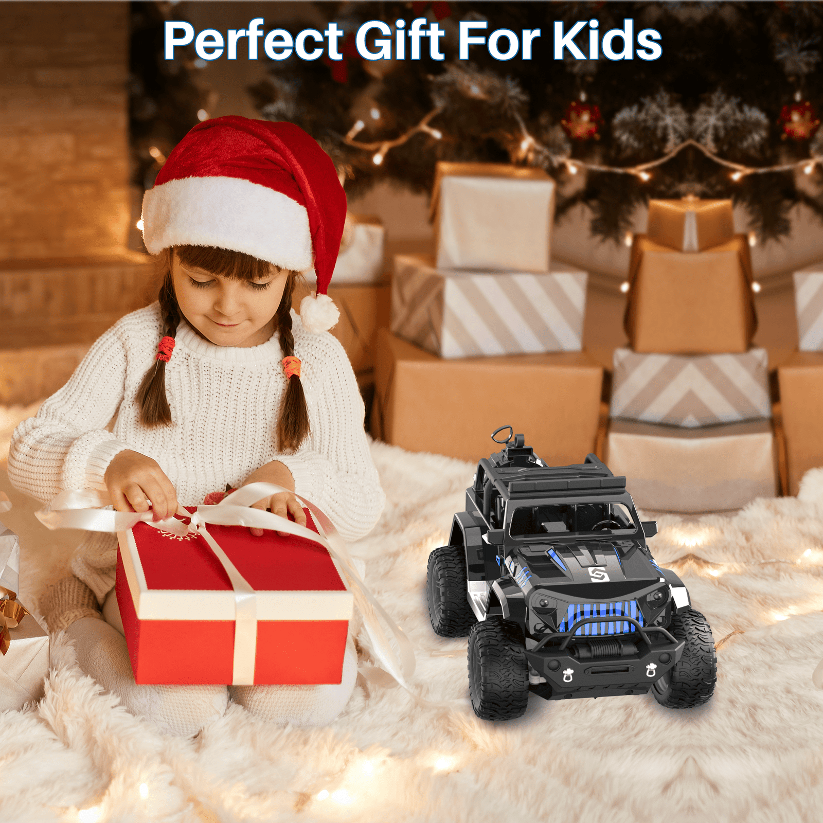 RC Car Toys for 8-12 Year Old Boys, UUGEE 2.4Ghz 1:16 RC Gesture Sensing Remote Control Stunt Cars with Spray Light Music, Christmas Birthday Gifts for Kids