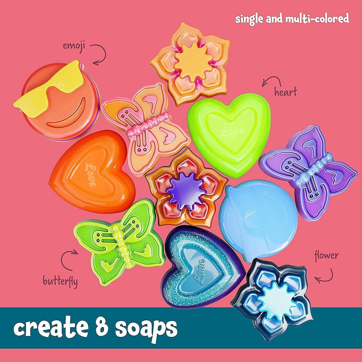 Dan&Darci Soap Making Kit for Kids - Kids Crafts Science Project Toys - Gifts for Girls and Boys Ages 6-12 - Craft Activity Gift for Age 6, 7, 8, 9, 10, 11 & 12 Year Old Girl - Kid DIY Soap Kits