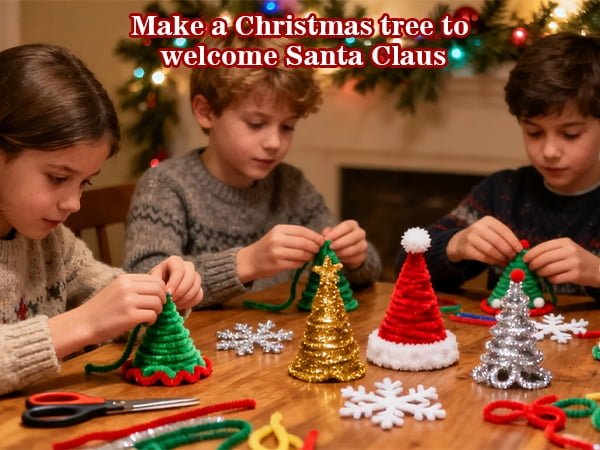 MQUPIN 464 Pcs Christmas Pipe Cleaners Craft and Includes a Variety of Accessories,11 Colors Pipe Cleaners Glitter Chenille Stems Creative Arts Chenille Stems for DIY Craft Christmas Decoration