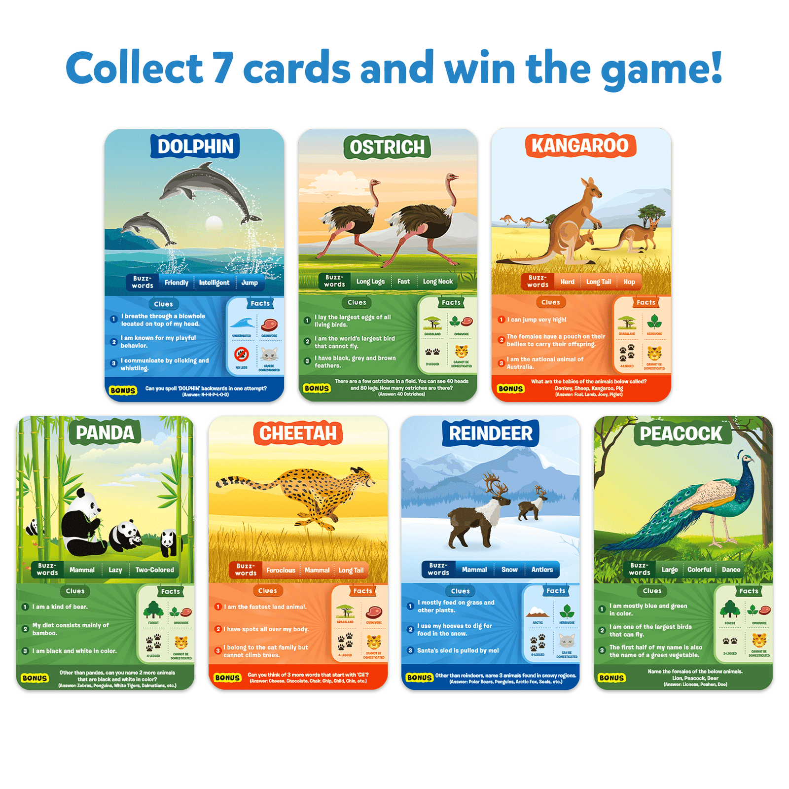 Skillmatics Card Game Guess in 10 World of Animals, Gifts for Kids and Adults