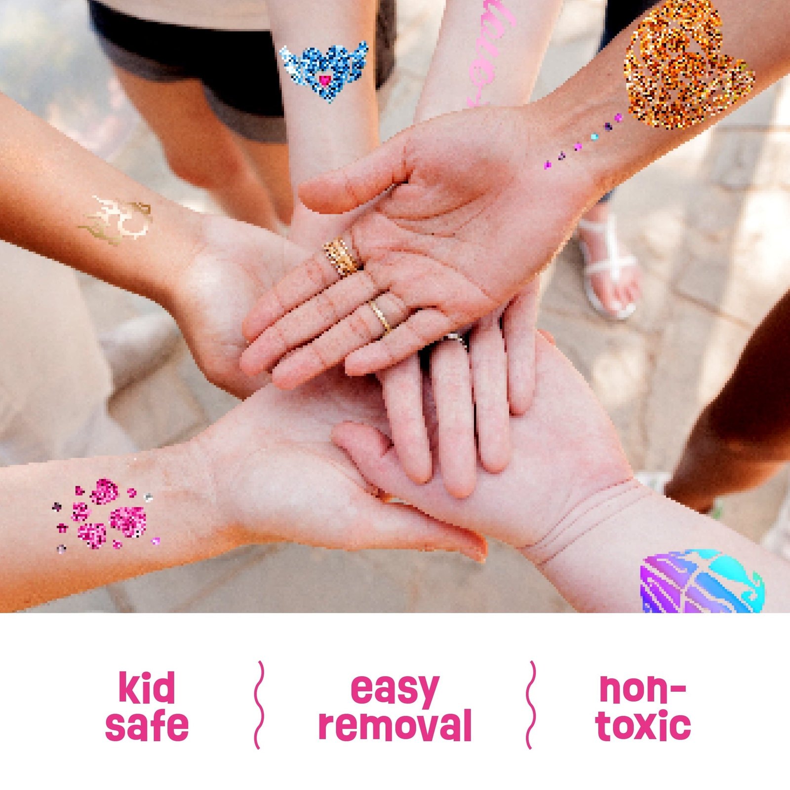 Glitter Tattoo Kit for Girls - Fun Craft Gift with Sparkly & Metallic Temporary Tattoos for Ages 6–11