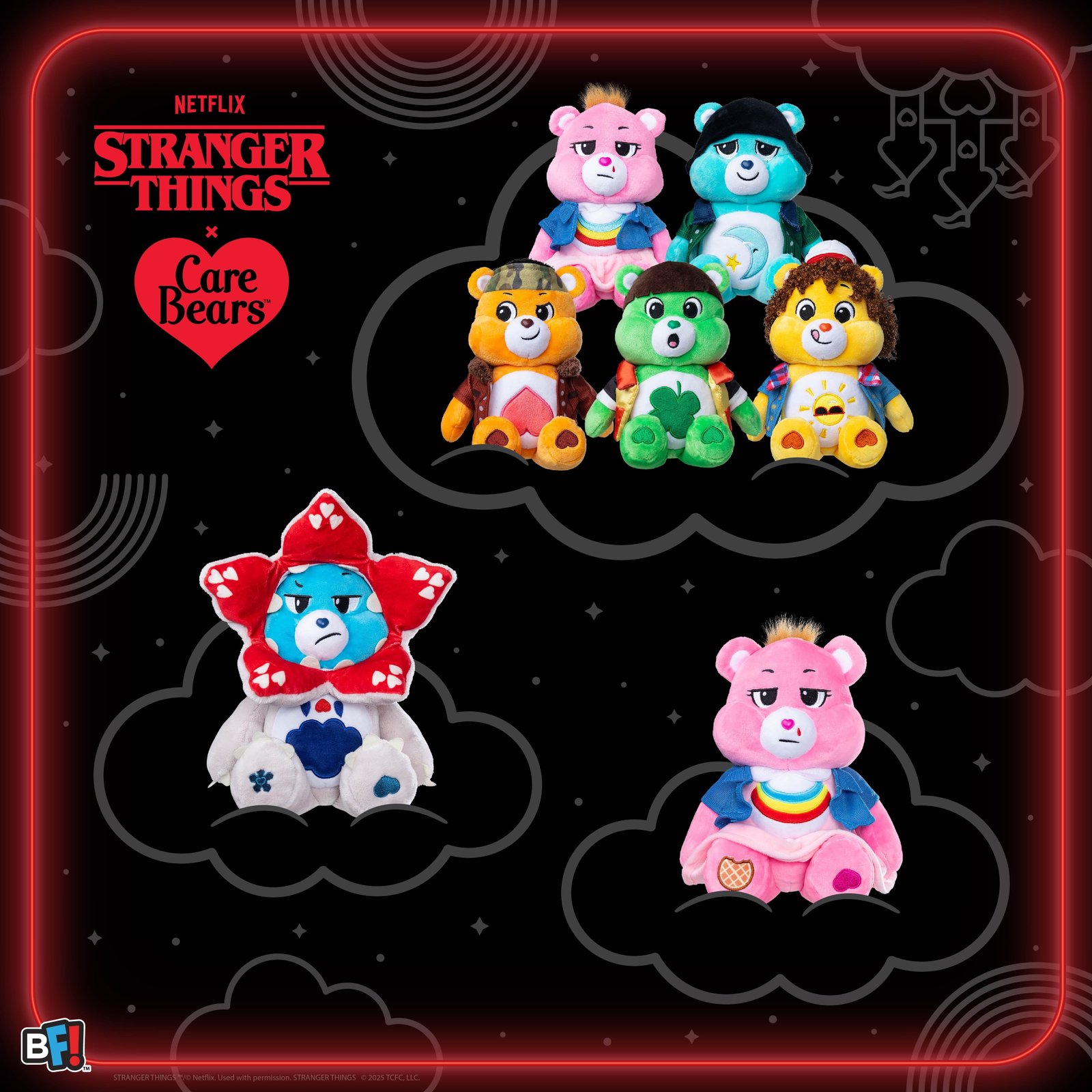 Netflix - Care Bears x Stranger Things - Grumpy Bear as the Demogorgon, 12 Inch Plush