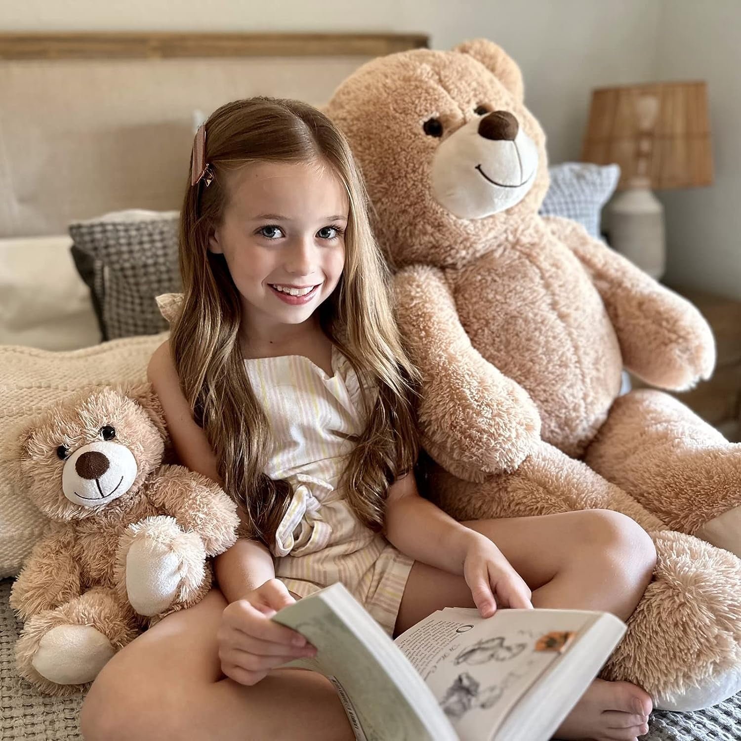 MorisMos 39" Giant Teddy Bear Mommy and Baby Soft Plush Bear Stuffed Animal