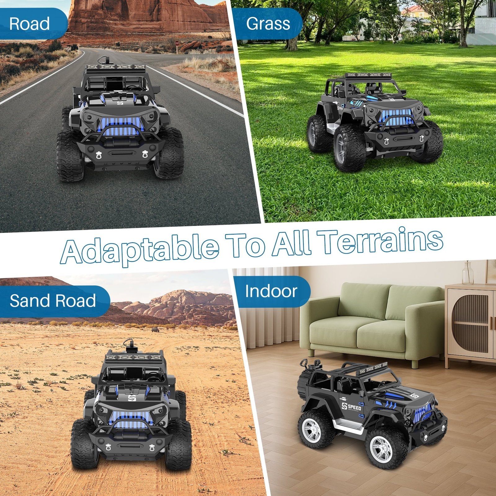 RC Car Toys for 8-12 Year Old Boys, UUGEE 2.4Ghz 1:16 RC Gesture Sensing Remote Control Stunt Cars with Spray Light Music, Christmas Birthday Gifts for Kids