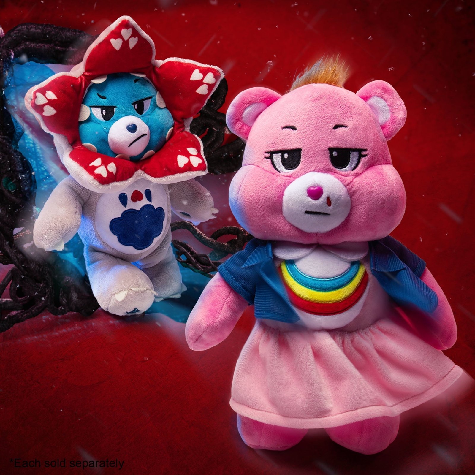 Netflix - Care Bears x Stranger Things - Grumpy Bear as the Demogorgon, 12 Inch Plush