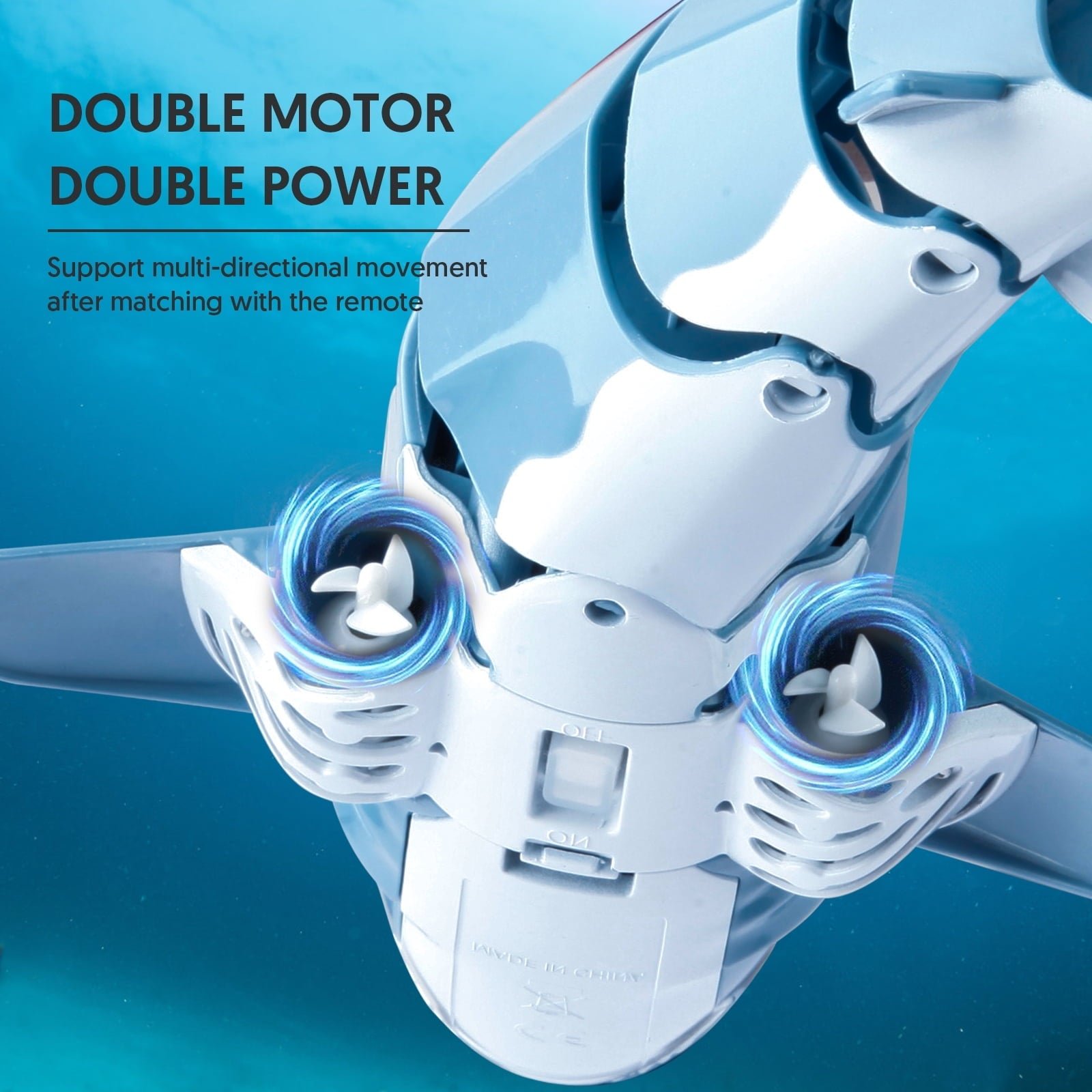 UUGEE Remote Control Shark Toys, 2.4G Mini RC Boat Toy for Boys Girls, Swimming Pool Toys RC Shark Christmas Birthday Gifts for Kids Age 6+