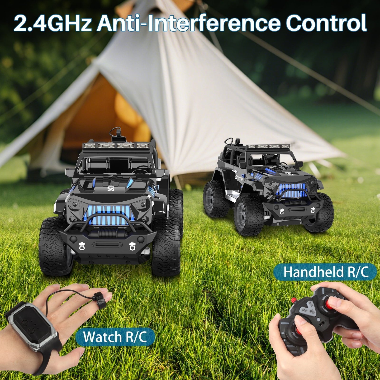 RC Car Toys for 8-12 Year Old Boys, UUGEE 2.4Ghz 1:16 RC Gesture Sensing Remote Control Stunt Cars with Spray Light Music, Christmas Birthday Gifts for Kids