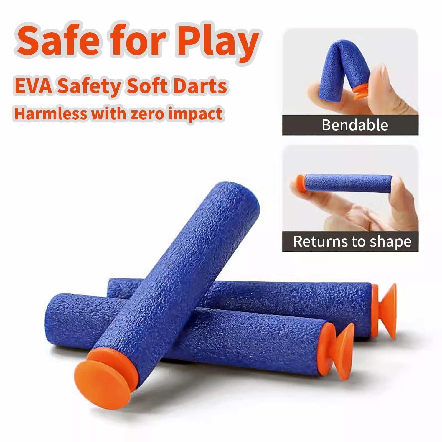 JoyStone 300PCS Refill Darts Bullets with Target Storage Bag, Indoor/Outdoor Use