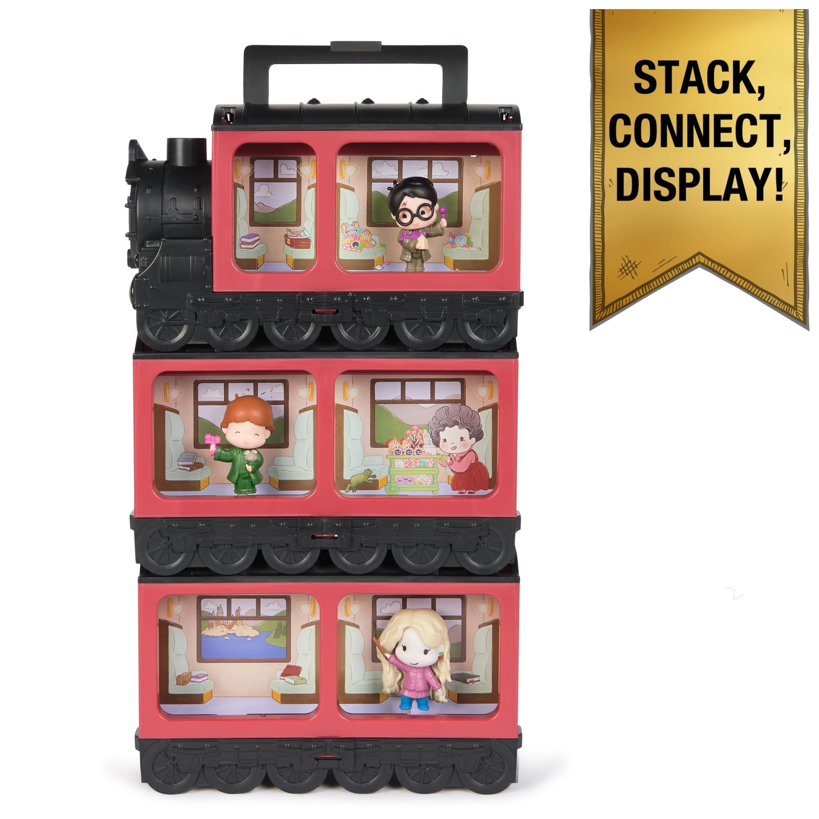 Wizarding World Harry Potter, Micro Magical Moments Collectible Hogwarts Express Carrying Case Doll Playset
