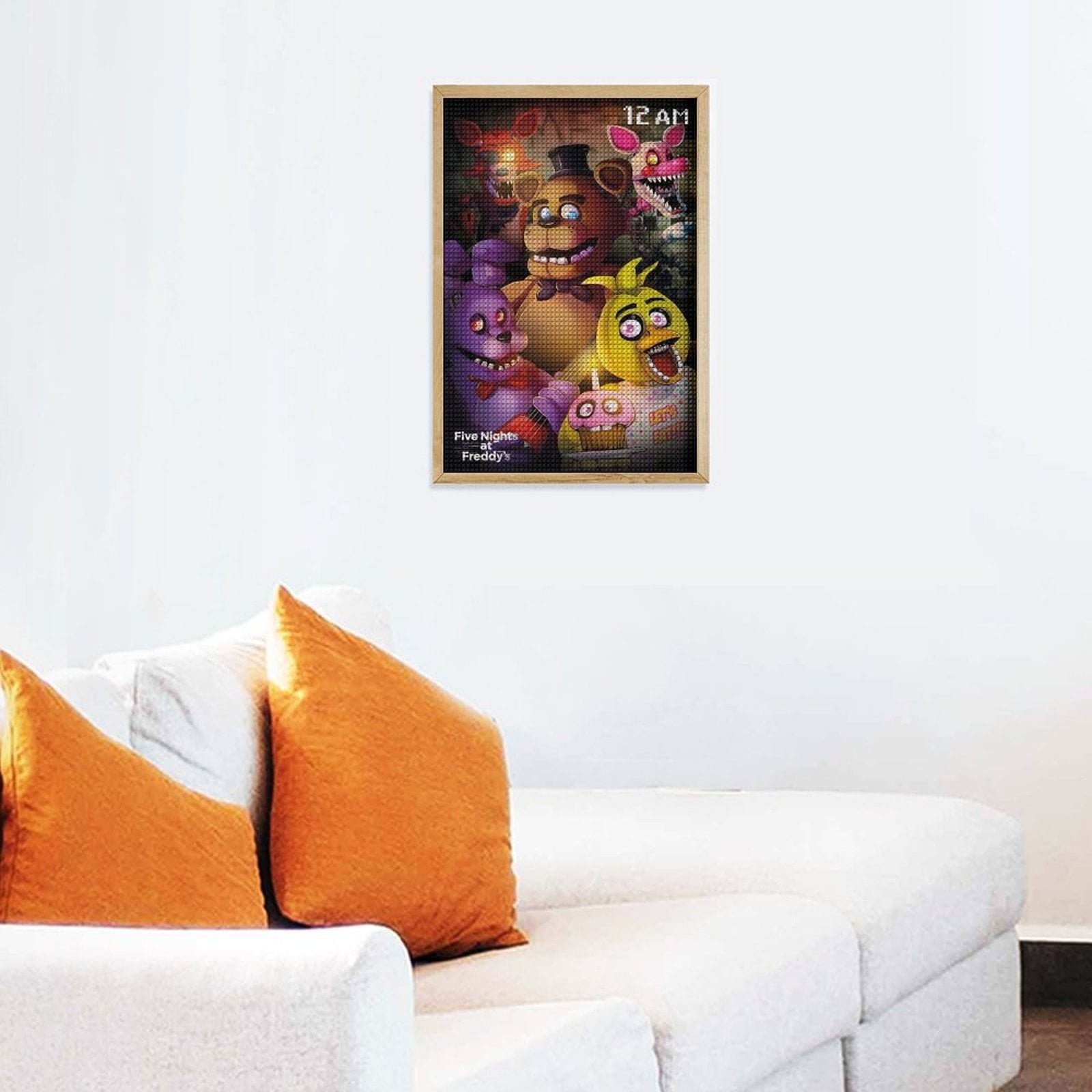 Diamond Painting Set Five Nights At Freddy's FNAF Diamond Art Painting with Diamond DIY Set for Bedroom Living Room Bathroom Wall Decoration 8"x12"