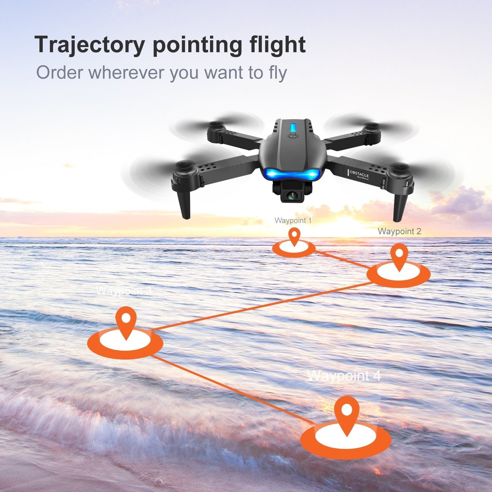 BEEPRINCESS Drone with 4K HD Dual Camera for Adults Kids, RC Quadcopter with 2 Modular 1800mAh Batteries for 30 Mins Long Flight