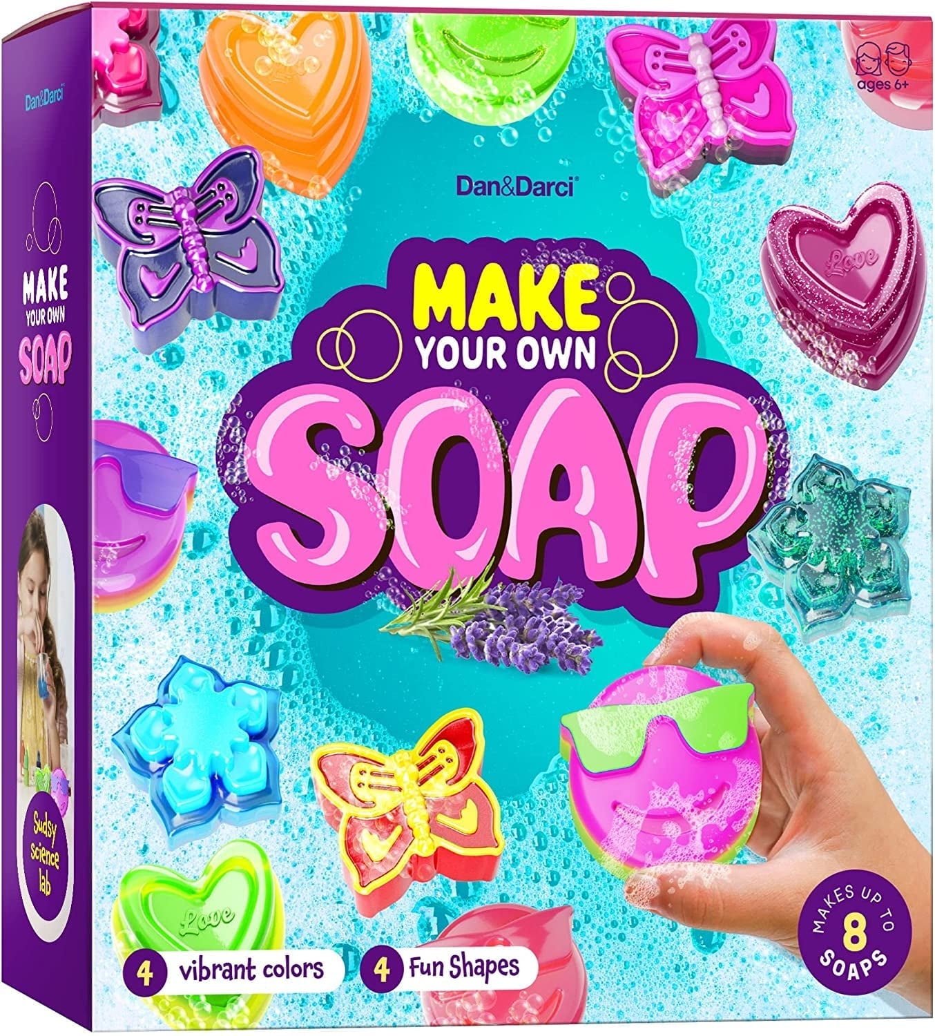 Dan&Darci Soap Making Kit for Kids - Kids Crafts Science Project Toys - Gifts for Girls and Boys Ages 6-12 - Craft Activity Gift for Age 6, 7, 8, 9, 10, 11 & 12 Year Old Girl - Kid DIY Soap Kits