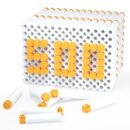 EKIND 500 Pcs Waffles Darts Refill Pack Foam Bullet Compatible for NERF N-Strike Series Blaster (Glow at Dark, White)