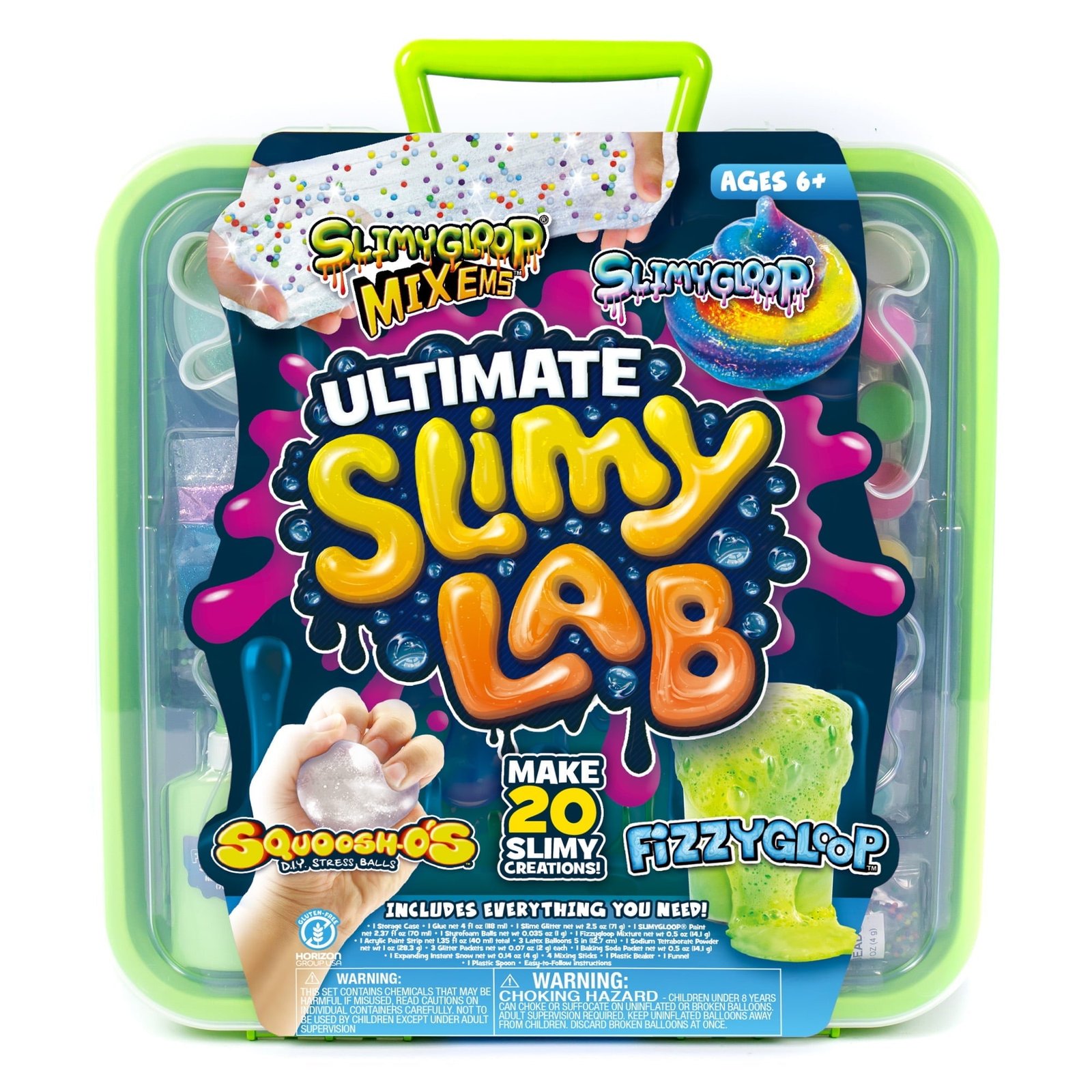 SLIMYGLOOP Ultimate Multicolor Slimy Laboratory, 4-in-1 DIY Slime Activity Kit for Kids, Makes Over 20 Slime Creations, Ages 6+