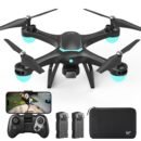 WF13 Drone with 1080P HD Camera for Kids, Optical Flow Hover, Upgraded Wefone Quadcopter, 2 Batteries, Black