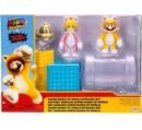 World of Nintendo Super Mario 3D World Diorama Set (Cat Mario, Cat Peach, Super Ball & More)