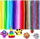 XKDOUS 560 PCS Pipe Cleaners Craft Chenille Stems, 37 Colors Pipe Cleaners Bulk with Googly Eyes for DIY Art Craft Supplies Craft Fuzzy Pipe Cleaners
