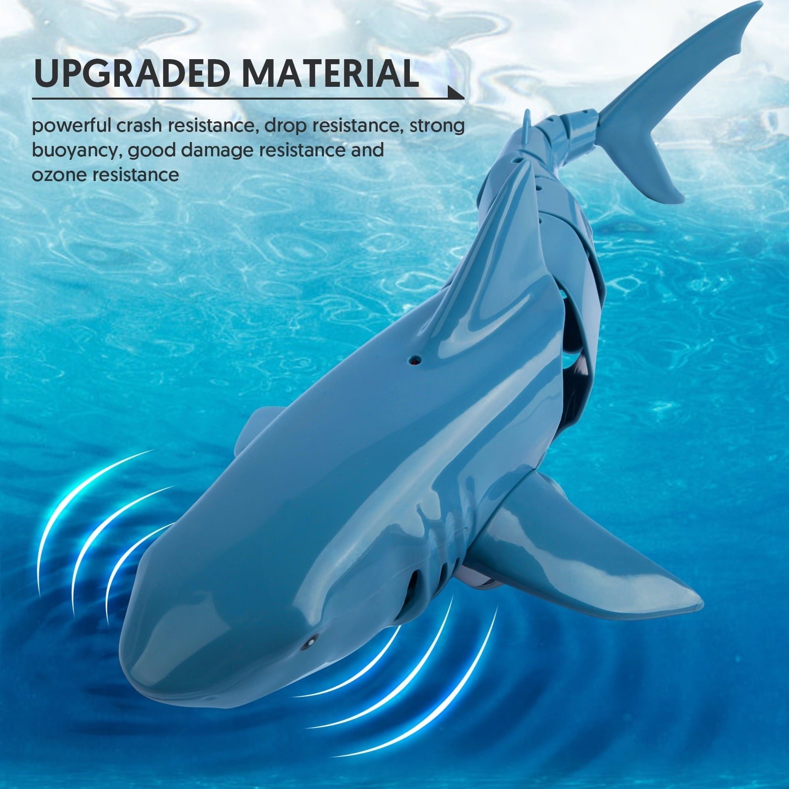 UUGEE Remote Control Shark Toys, 2.4G Mini RC Boat Toy for Boys Girls, Swimming Pool Toys RC Shark Christmas Birthday Gifts for Kids Age 6+