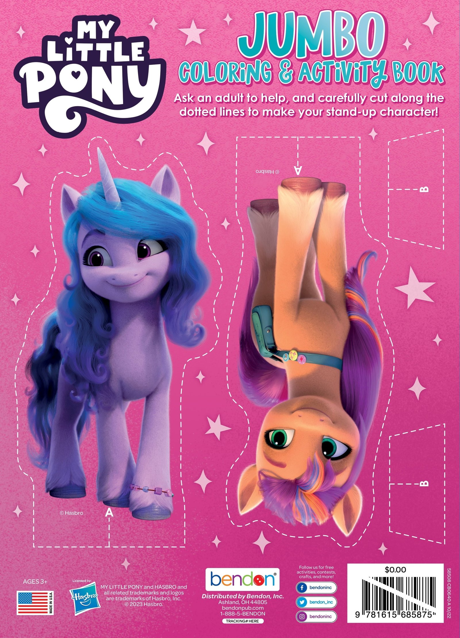 My Little Pony Jumbo Coloring Book, 64 Pages by Bendon ISBN: 09781690256519
