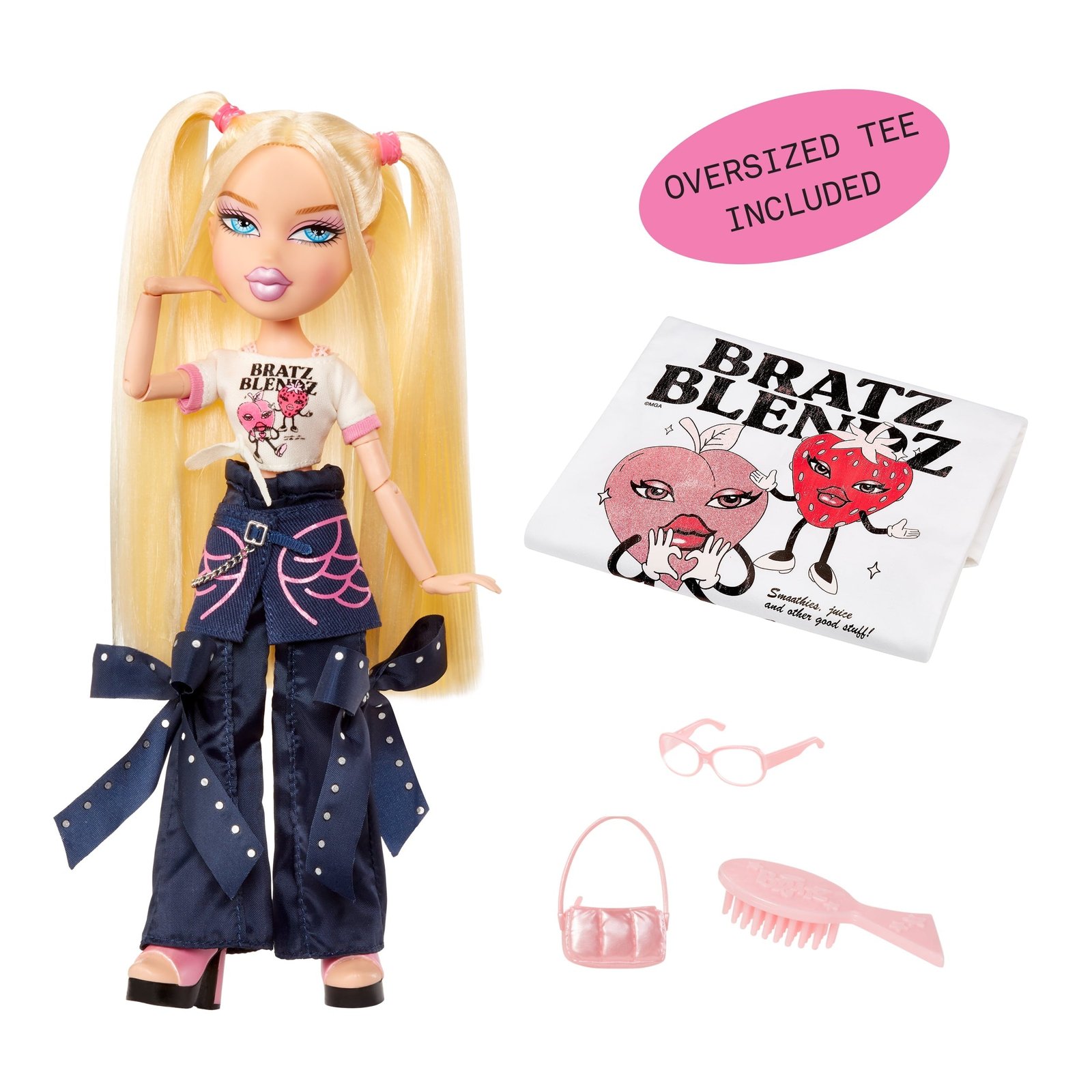 Bratz Stylin' Cloe Fashion Doll with Customizable T-Shirt for You and Accessories