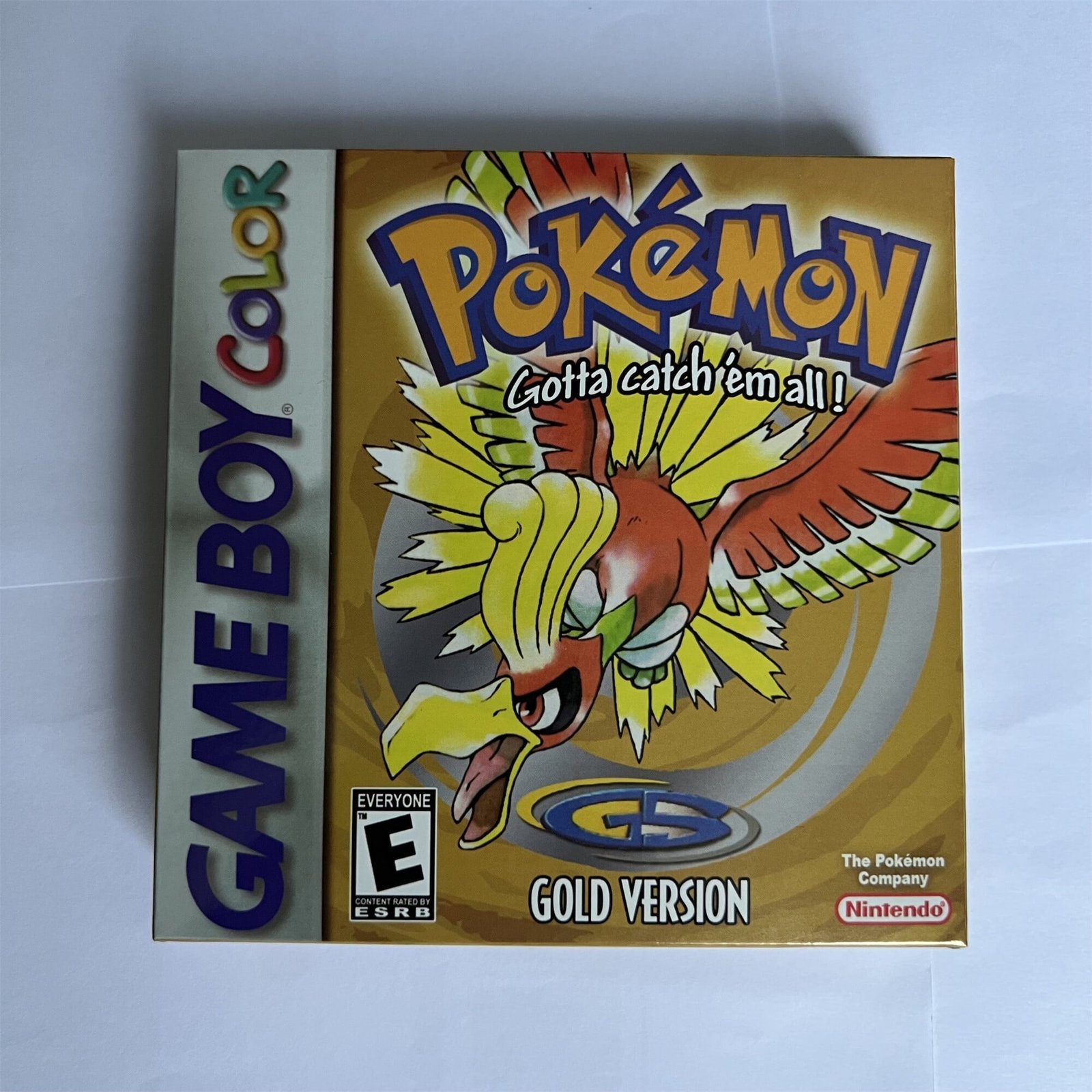 Pokemon Gold Version - Game Boy Color - Game Cartridge and Box US Version (No Manual)