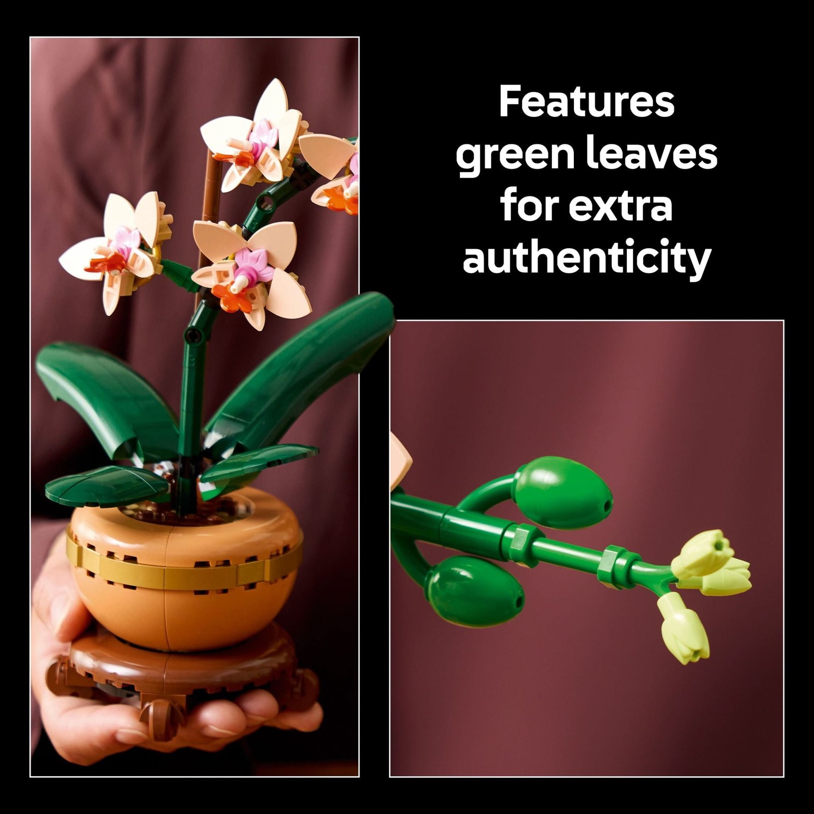 LEGO Botanicals Mini Orchid Building Set - Artificial, Fake Orchid for Home Decor, Adults Ages 18+ - Indoor Plant Decorations for Table, Desk, Office - Gift for Graduation - 10343