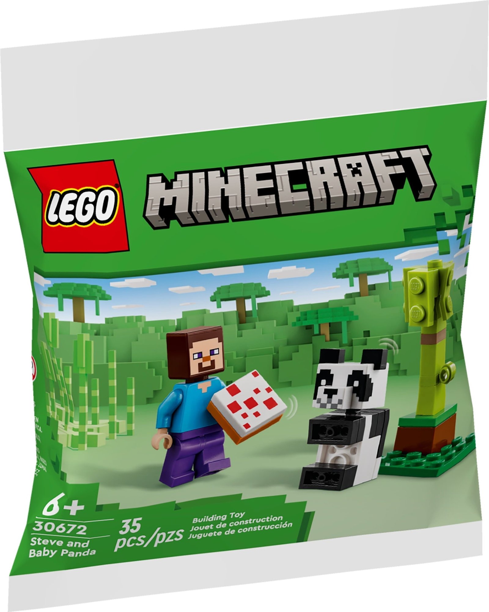 LEGO Minecraft Steve and Baby Panda 30672