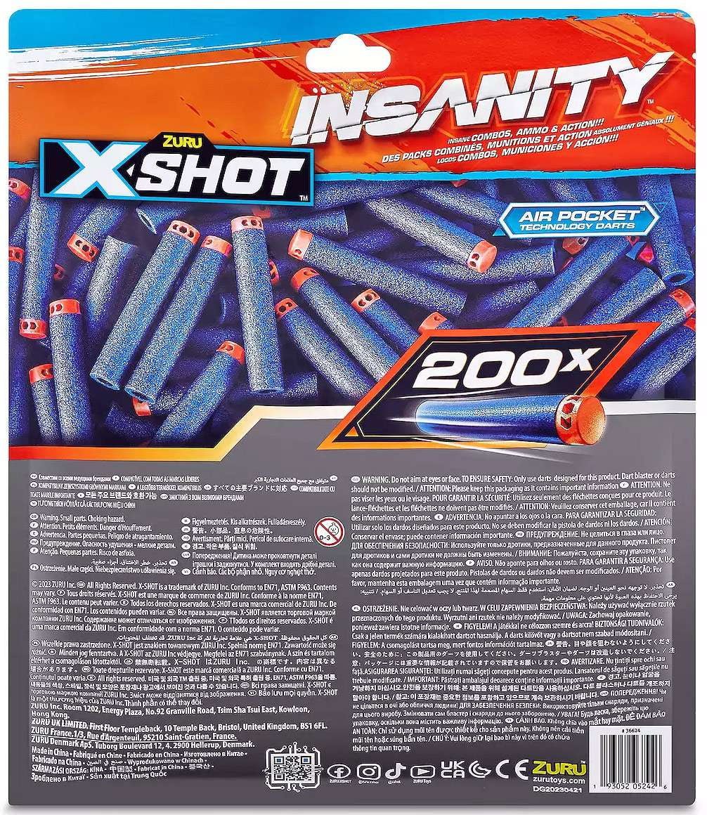 XSHOT Dart Refill Blasters Outdoor Toys, (200 Count)
