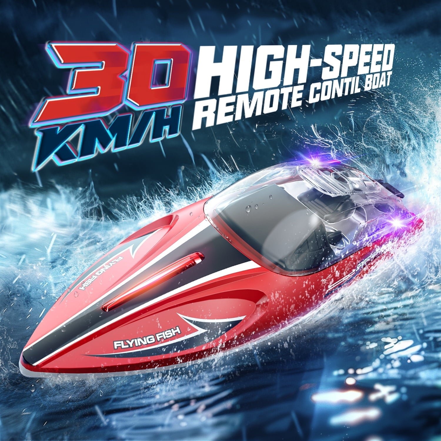 JoyStone RC Boat 25+ MPH, 2.4 GHz Racing Boats for Kids & Adults with Rechargeable Battery, Low Battery Alarm,Capsize Recovery,Gifts Boys Girls