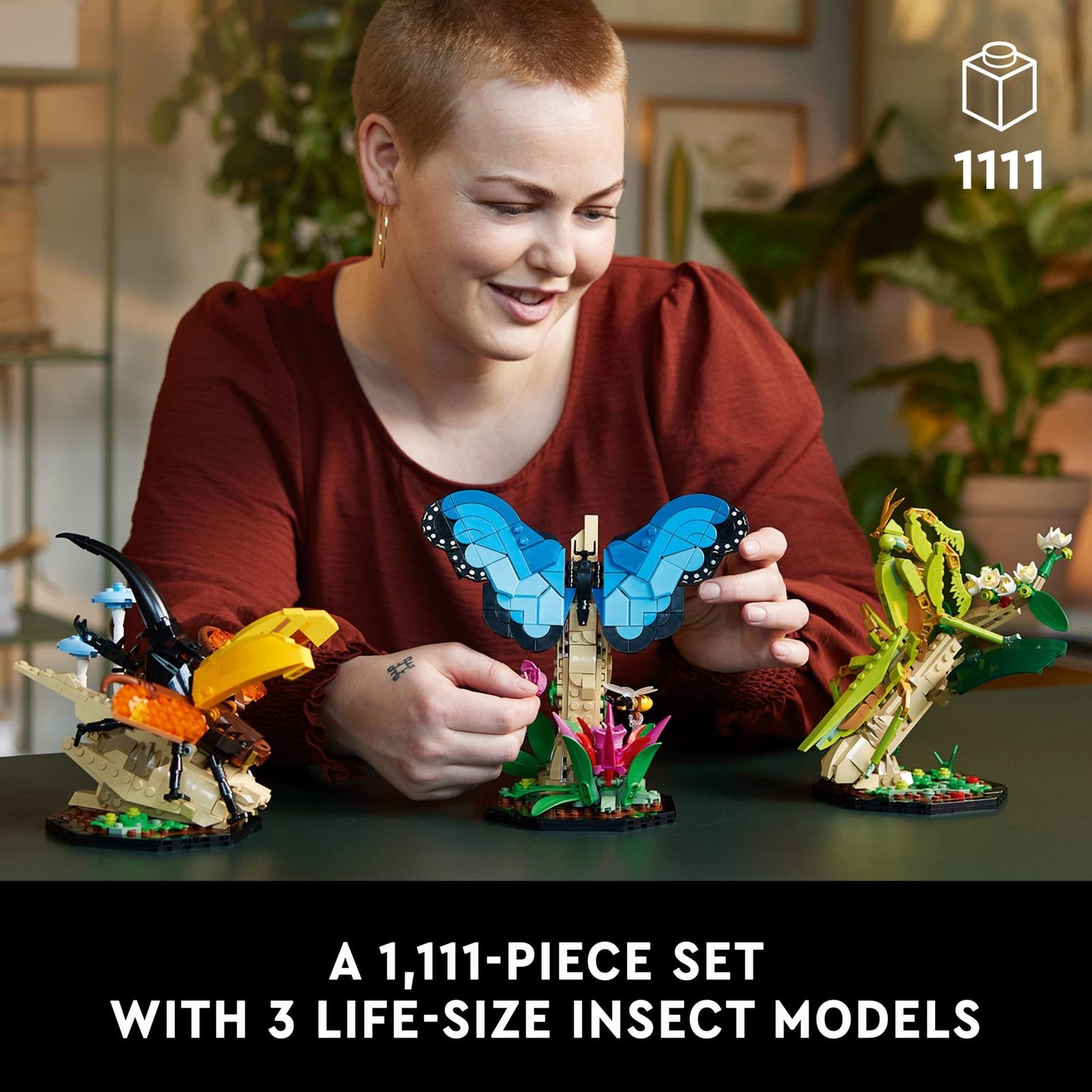 LEGO Ideas The Insect Collection Building Set for Adults - Gift for Christmas - Collectible Display Set for Nature Lovers - Models of Insects for Office or Book Shelf Decor - 21342