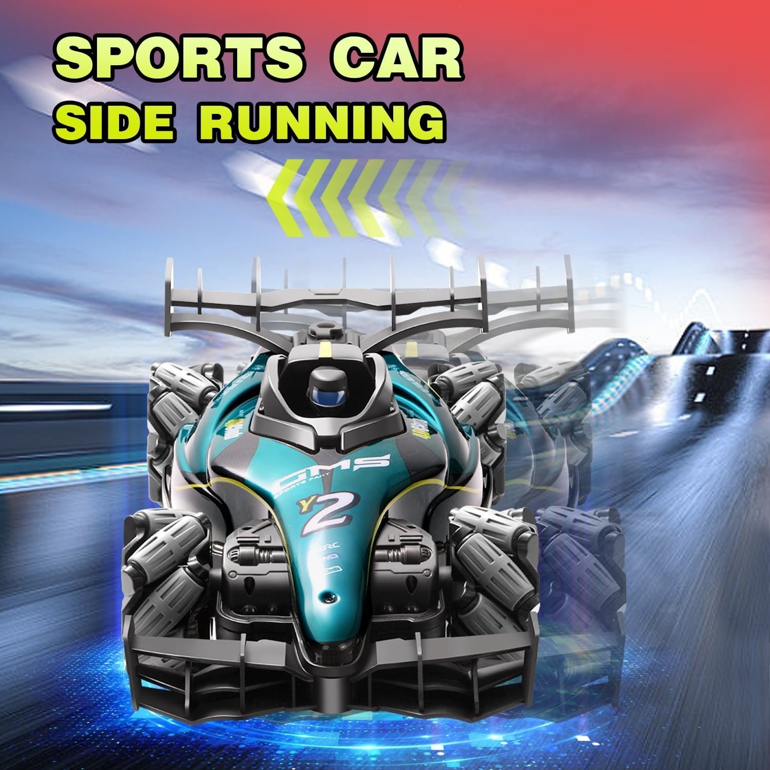 4DRC RC Racing Car, 1:12 4WD Toy Cars Buggy 2.4Ghz High Speed Remote Control Car Drift Car, Sideways Driving, with Watch Control.for Boys & Gift for Kids Blue