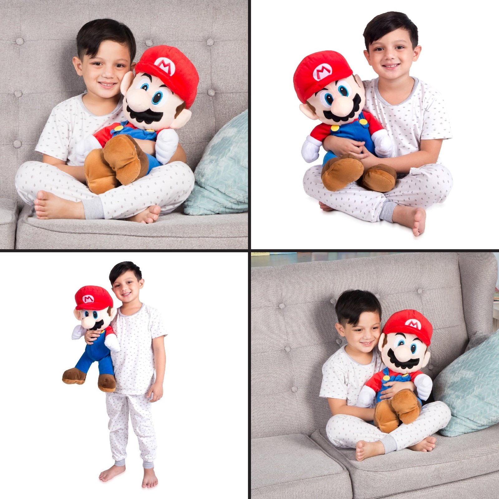 Kids Super Mario Bedding Plush Cuddle and Decorative Pillow Buddy